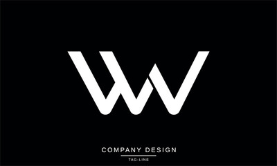 Obraz premium WN, NW, Abstract Letters Logo Monogram