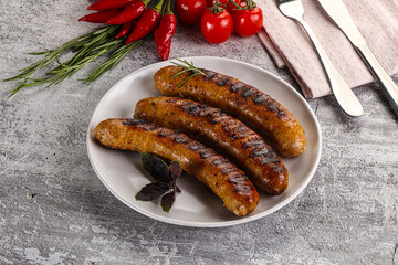 Grilled meat sausages with spices