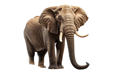 Obraz premium Witnessing the Graceful Movement of Elephants in Their Natural Habitat on a White or Clear Surface PNG Transparent Background.