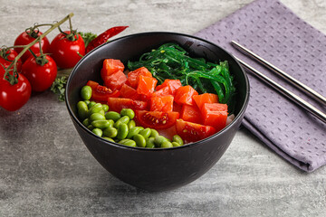 Hawaian cuisine - Poke with salmon