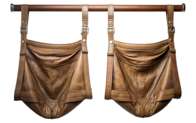 Power of Gym Ab Straps for Supreme Hanging Leg Raises on a White or Clear Surface PNG Transparent Background.