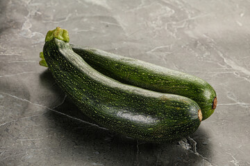 Raw young small green zucchini