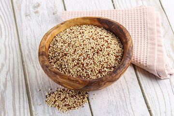Raw dry quinoa cereal grain