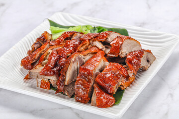 Asian cuisine - roasted duck with skin