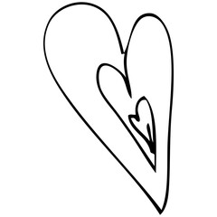 love, line art continuous, vector hand draw sketch 
