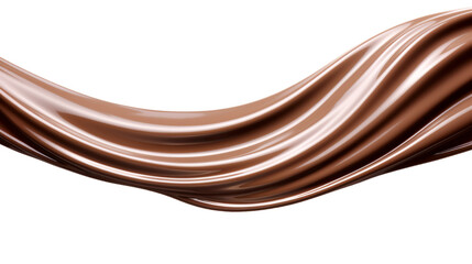 Liquid milk cholate flows in a c-shaped curve with swirls on isolated background