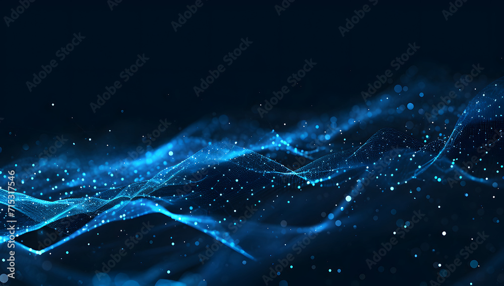 Wall mural Technology Network Background_Generative AI