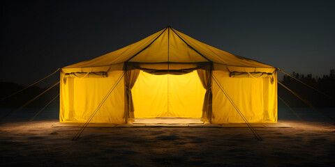 3D rendering of a military tent stock photo