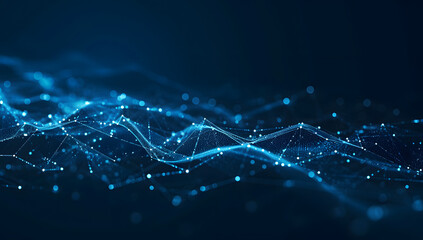 Obraz premium Technology Network Background_Generative AI