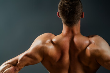 Muscular sexy body. Muscular sexy man. Naked shape body, strong man. Athletic man posing shirtless....