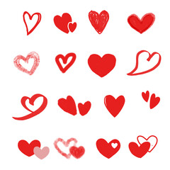 Romantic Red Hearts Seamless Pattern for Valentine's Day Love Design