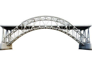 The Bridge Spanning Distances with Striking Architectural Presence on a White or Clear Surface PNG Transparent Background.