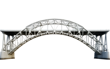 The Bridge Spanning Distances with Striking Architectural Presence on a White or Clear Surface PNG Transparent Background.