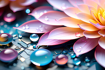 flower in water Generative AI