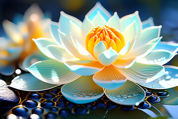 water lily flower Generative AI