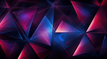 Transparent triangle motif background , Generative AI