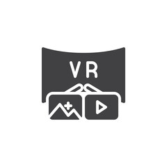 VR simulation vector icon