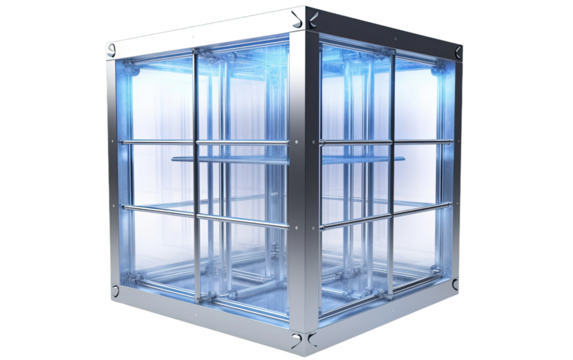 Safeguarding Sensitive Equipment with the Strength of a Faraday Cage on a White or Clear Surface PNG Transparent Background.