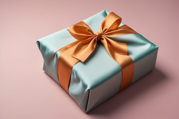 Obraz premium A gift elegantly wrapped in a solid color cloth