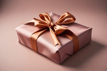 Obraz premium A gift elegantly wrapped in a solid color cloth