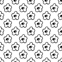 Fototapeta premium Summer seamless pattern with flowers doodle for decorative print, wrapping paper, greeting cards, wallpaper and fabric