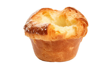 Floating on Flavorful Airiness with the Magic of Popover Baked Pastries on a White or Clear Surface PNG Transparent Background.