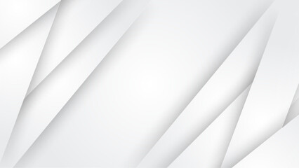 White minimalist and simple geometric shape abstract background. White vector presentation background for poster, banner, wallpaper, mockup, flyer, and report