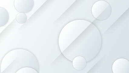 White vector illustration modern abstract background with shapes. White vector presentation background for poster, banner, wallpaper, mockup, flyer, and report. White vector presentation background fo