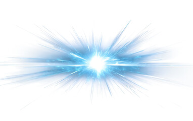 The Sublime Beauty of Blue Light Flashes as Day Turns to Night on a White or Clear Surface PNG Transparent Background.
