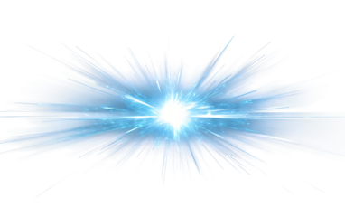 The Sublime Beauty of Blue Light Flashes as Day Turns to Night on a White or Clear Surface PNG Transparent Background.