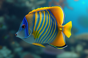 Beautiful Ornamental Fish in the Sea