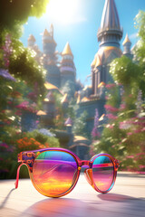 Colorful glasses and Palace