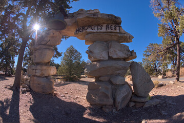 Entry sign for Hermits Rest at Grand Canyon