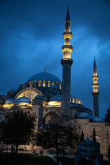 Blue hour at the Süleymaniye Camii mosque in Istanbul