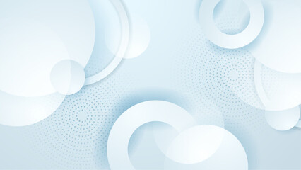 White vector gradient abstract background with shapes elements. Vector presentation background for business, corporate, institution, party, festive, seminar, and poster