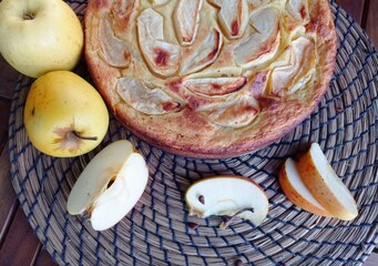 Delicious and healthy apple cake