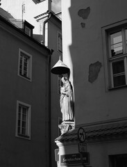 Statue of the saint in the old town