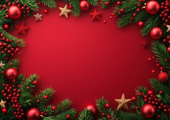 Fototapeta na wymiar Christmas Greeting Card Season Greetings Happy Holidays Merry Christmas Festive 5x7 Background Wallpaper Image
