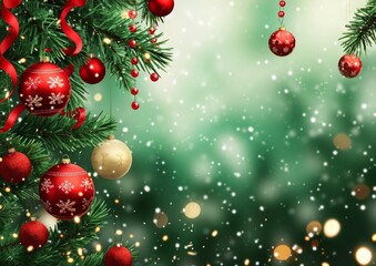 Fototapeta premium Christmas Greeting Card Season Greetings Happy Holidays Merry Christmas Festive 5x7 Background Wallpaper Image