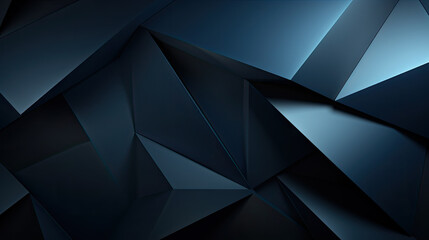 Modern black blue abstract background. Minimal. Color gradient. Dark. Web banner. Geometric shape. 3d effect. Lines stripes triangles. Design. Futuristic. Cut paper or metal effect. Luxury. Premium. - obrazy, fototapety, plakaty