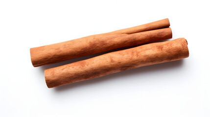 cinnamon sticks isolated white background