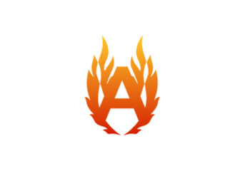 A fire letter logo