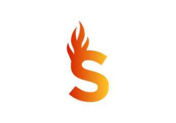 S fire letter logo