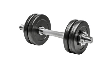 Fototapeta na wymiar The Dumbbell, A Versatile Tool for Strength Training and Total Body Workouts on a White or Clear Surface PNG Transparent Background.