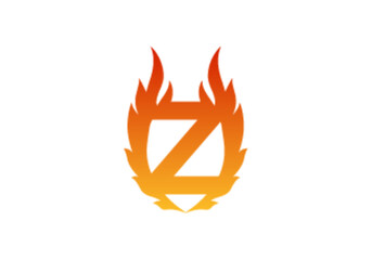 Z fire letter logo