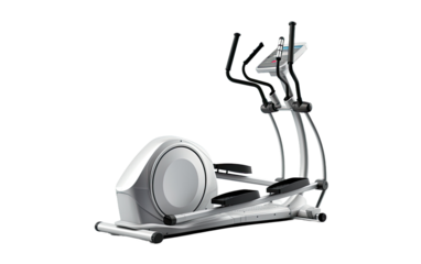Achieve Balance with the Elliptical Bike, Integrating Cardiovascular Health and Muscle Toning on a White or Clear Surface PNG Transparent Background.