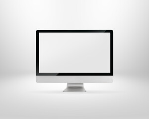 Computer monitor isolated on Gray background
