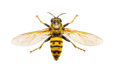 Sublime Glow of a Yellow and Black Firefly in the Moonlit Landscape on a White or Clear Surface PNG Transparent Background.