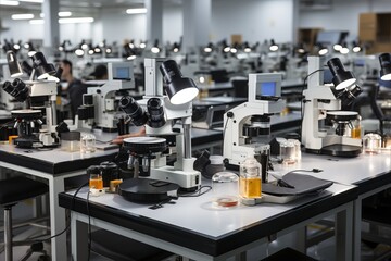 a professional biological laboratory with modern equipment