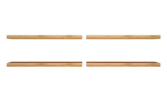 Serenity in Your Office with Floating Shelves Bringing Order and Beauty on a White or Clear Surface PNG Transparent Background.